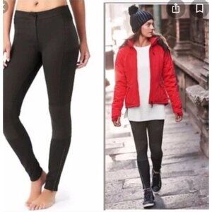 Athleta Trailsetter Moto Ponte Motion Pants Womens 6 Black Athleisure Urban Edgy